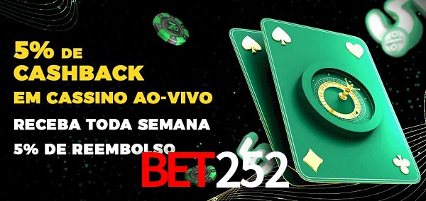 Promoções do cassino ao Vivo BET252